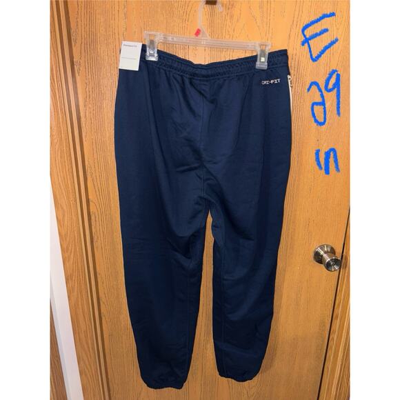 Nike Dri-Fit men’s basketball elastic hem navy blue sweatpants NWT (large) - Picture 2 of 11